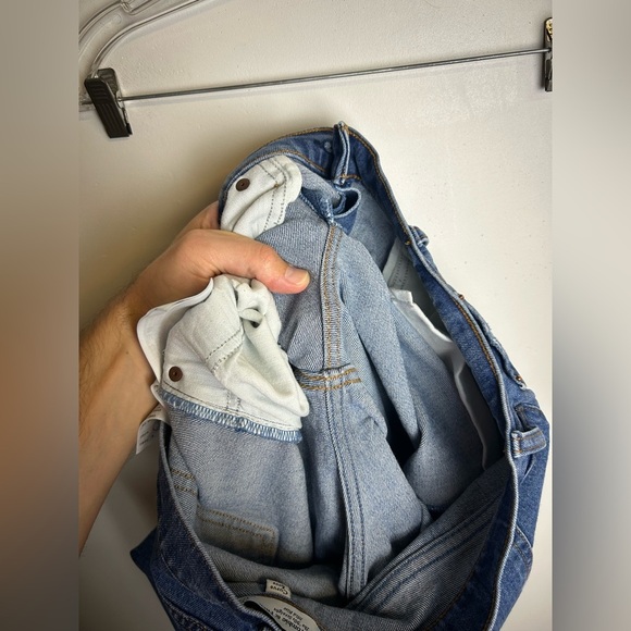 Abercrombie & Fitch the 90s Straight Mid Rise Curve Love Blue Jeans 31/12x 29 - Picture 13 of 14
